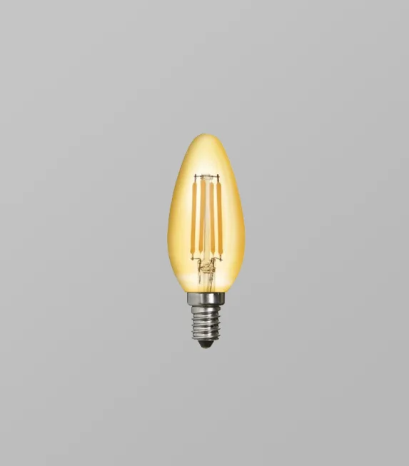 4W Led Flamanlı Rustik E27 Duylu Led Ampul C35