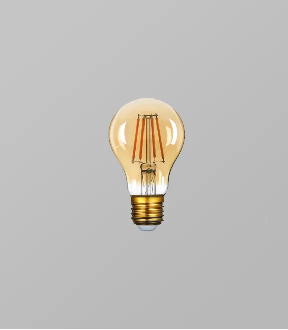 6W Led Flamanlı Rustik E27 Duylu Led Ampul A60